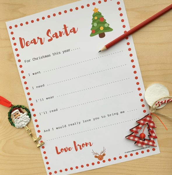 dear santa christmas letter template