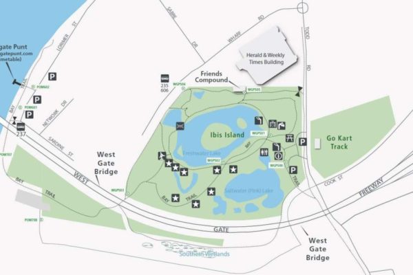 Westgate Park Map - Melbourne's Pink Lake